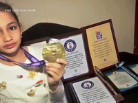 Bé gái 8 tuổi người Ấn Độ lập 2 kỷ lục thế giới