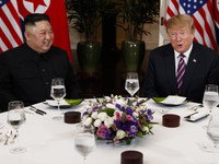 CẬP NHẬT Hội nghị Thượng đỉnh Mỹ - Triều lần 2: Tổng thống Mỹ Donald Trump và Chủ tịch Triều Tiên Kim Jong-un cùng ăn tối