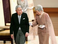 Nhà Vua và Hoàng hậu Nhật Bản kỷ niệm đám cưới kim cương
