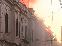 Cháy lớn tại một nhà kho ở TP Lima, Peru