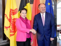 Chủ tịch Quốc hội Nguyễn Thị Kim Ngân tiếp Chủ tịch vùng Wallonie, Bỉ