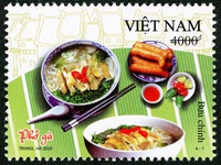 Phở gà, bún chả được tôn vinh trong bộ tem Ẩm thực Việt Nam