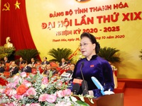 Chủ tịch Quốc hội Nguyễn Thị Kim Ngân dự Đại hội Đảng bộ tỉnh Thanh Hóa