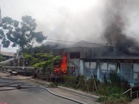 Cháy xưởng phun sơn đồ gỗ tại Bắc Ninh, 1 người tử vong