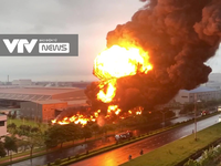 Cháy lớn, Công ty JAANH Vina chìm trong 'biển lửa'