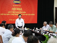 Bộ Ngoại giao đóng góp ý kiến cho dự thảo văn kiện Đại hội Đảng