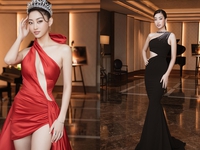 Thảm đỏ Miss World Vietnam 2022: Cặp Hoa hậu 'song Linh' diện đầm cắt xẻ cuốn hút