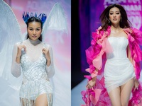 Siêu mẫu Thanh Hằng - Hoa hậu Khánh Vân hóa “nữ hoàng” tại Tuần lễ Thời trang Quốc tế Việt Nam