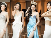 Đỗ Thị Hà nổi bật giữa dàn Hoa hậu tại họp báo Miss World Vietnam 2021