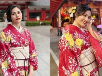MC Minh Trang khác lạ khi diện trang phục Kimono