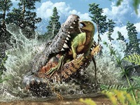 Phát hiện khủng long bên trong bộ xương cá sấu niên đại 95 triệu năm