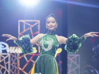 Hoa hậu Ngọc Châu xinh đẹp làm vedette tại show áo dài trên đất Nghệ
