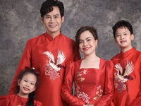 MC Hồng Phúc tung ảnh diện áo dài, cùng gia đình đón xuân 2023