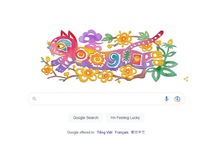 Google thay ảnh mừng năm mới Quý Mão 2023