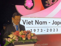 TP Hồ Chí Minh: Công trình đèn nghệ thuật ánh sáng chào mừng quan hệ Việt Nam - Nhật Bản