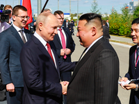 Hai nhà lãnh đạo Nga, Triều Tiên hội đàm tại sân bay vũ trụ Vostochny