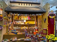 Display of traditional mid-autumn festival lanterns