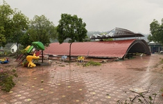 170 nhà dân bị hư hại, cột điện bị quật đổ sau trận dông lốc ở Lào Cai