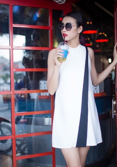 Quán quân Vietnam’s Next Top Model 2014 trẻ trung với trang phục dạo phố