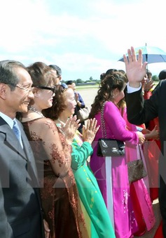 Chủ tịch nước gặp cộng đồng người Việt tại Pakse