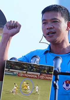 SLNA đề nghị treo còi vĩnh viễn ông Hà Anh Chiến vì quả penalty tưởng tượng