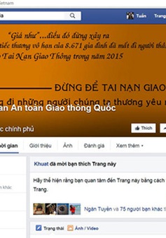 Ủy ban ATGT Quốc gia tiếp nhận thông tin qua Facebook