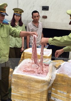 Tiêu hủy hơn 1,4 tấn lòng lợn thối tại Bình Dương