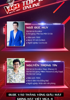 Lộ diện hai thí sinh đầu tiên bước vào Vòng giấu mặt Giọng hát Việt 2017