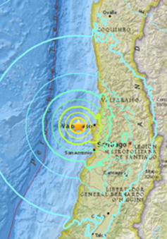Chile: 7 trận động đất trong vòng 1 giờ đồng hồ