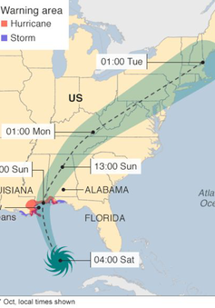 Mỹ ban bố tình trạng khẩn cấp đối phó bão Nate