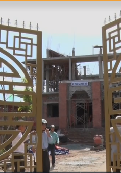 Tiền Giang: Sập sàn khi đổ bê tông xây chùa, 8 công nhân bị thương