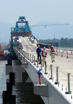 Sắp thông xe kỹ thuật cầu vượt biển dài nhất Đông Nam Á
