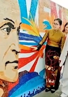 Khánh thành đoạn tranh gốm của họa sĩ Chile tại Hà Nội
