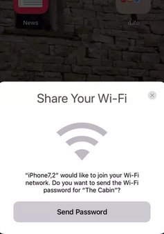 iOS 11 đã hỗ trợ tính năng chia sẻ mật khẩu Wi-Fi