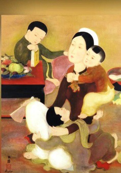 Bức tranh "Gia đình" của danh họa Lê Phổ được mua với giá 750.000 USD