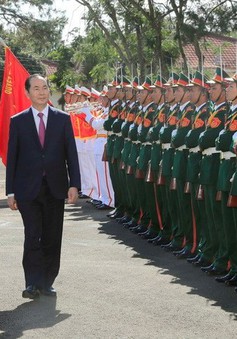 Chủ tịch nước thăm, chúc Tết các lực lượng vũ trang tại tỉnh Gia Lai