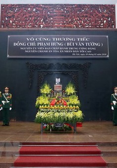 Lời cảm ơn về Lễ tang nguyên Chánh án TAND tối cao Phạm Hưng