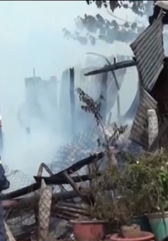 4 căn nhà bị cháy rụi ở An Giang, gây thiệt hại hàng trăm triệu đồng