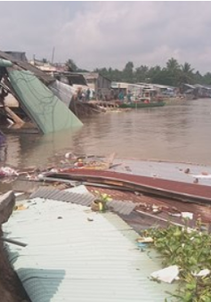 Cần Thơ: Sạt lở nghiêm trọng sau trận mưa lớn, 34 căn nhà bị ảnh hưởng