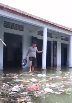 Nước lũ dâng cao, rác thải bủa vây người dân ngoại thành Hà Nội