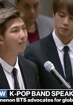Nhóm nhạc Hàn Quốc BTS khiến giới trẻ thức tỉnh với bài phát biểu 3 phút tại Liên Hợp Quốc