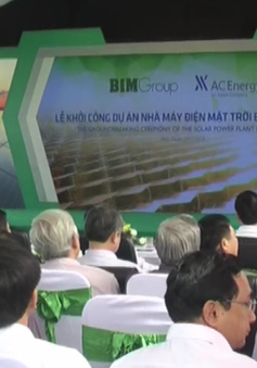 Khởi công nhà máy điện mặt trời đầu tiên ở Ninh Thuận