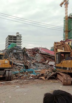 Sập tòa nhà 7 tầng đang thi công ở Campuchia