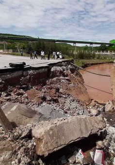 Thanh Hóa: Khắc phục điểm sụt lún ở cầu Yên Hòa để thông xe