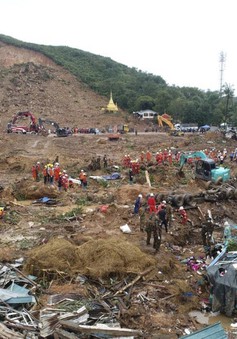 Số nạn nhân trong vụ lở đất tại Myanmar tăng lên gần 70 người