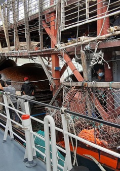 Tiếp tục cứu nạn thành công 40 thuyền viên tàu Quảng Nam trôi dạt trên vùng biển Hoàng Sa dưới thời tiết khắc nghiệt