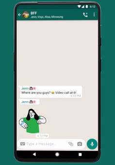 WhatsApp thêm nhãn dán hoạt hình mới cho tin nhắn trên Android và iOS