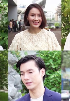 Bảo Thanh, Nhan Phúc Vinh và các diễn viên chúc mừng sinh nhật VTV