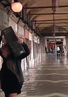 Ngập lụt nghiêm trọng tại Venice, cuộc sống người dân bị đảo lộn