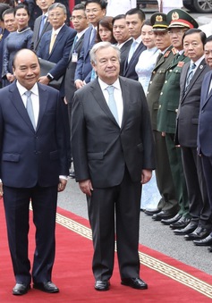 Lễ đón Tổng Thư ký Liên hợp quốc António Guterres thăm chính thức VIệt Nam